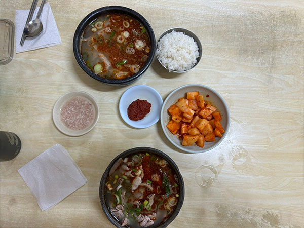 춘천시 가보자순대국 대표 음식