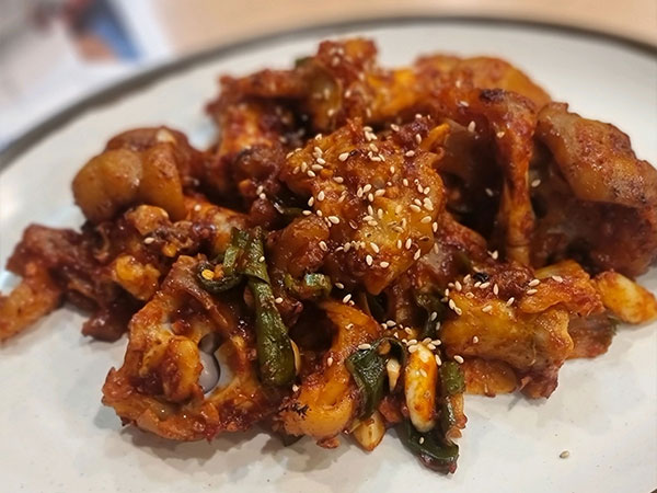 경동오징어국수 족발